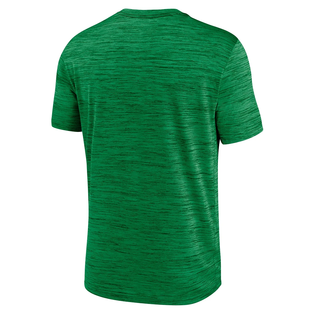Men's Nike  Green Oregon Ducks Campus Center Block Velocity Performance T-Shirt