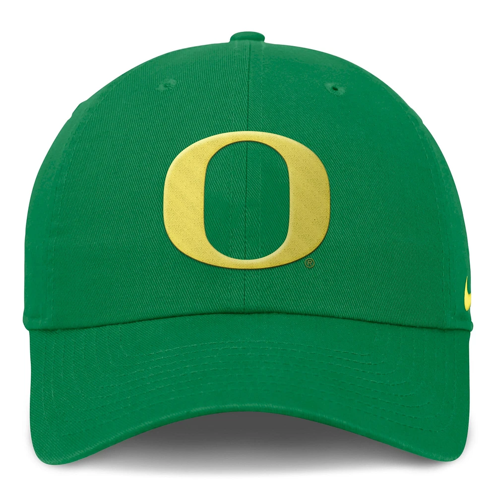 Men's Nike Green Oregon Ducks Club Performance Adjustable Hat
