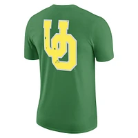 Men's Nike Green Oregon Ducks Distressed Print Cotton Vault T-Shirt