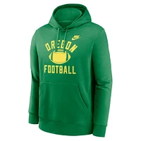 Men's Nike Green Oregon Ducks Legacy Football Icon Club Fleece Pullover Hoodie