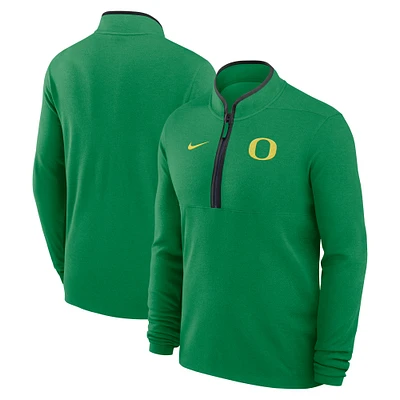Pull Nike vert Oregon Ducks léger Victory Performance à demi-zip pour homme