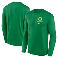 T-shirt à manches longues Nike Green Oregon Ducks Primary Stack Legend pour homme