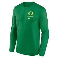 T-shirt à manches longues Nike Green Oregon Ducks Primary Stack Legend pour homme