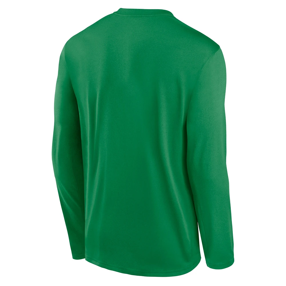 T-shirt à manches longues Nike Green Oregon Ducks Primary Stack Legend pour homme
