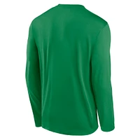 Men's Nike  Green Oregon Ducks Primetime Center Lockup Two-Hit Legend Performance Long Sleeve T-Shirt