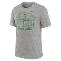 T-shirt Nike Heather Grey Oregon Ducks Local Campus Time Honored Tradition Tri-Blend pour homme