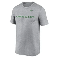 Men's Nike Heather Gray Oregon Ducks Primetime Legend Wordmark T-Shirt