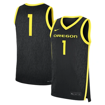 Maillot réplique alternatif Nike #1 noir des Oregon Ducks pour homme