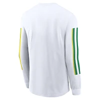 Men's Nike White Oregon Ducks Local Spirit Slogan Long Sleeve T-Shirt
