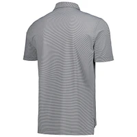 Men's Peter Millar Black Oregon Ducks Jubilee Striped Performance Jersey Polo