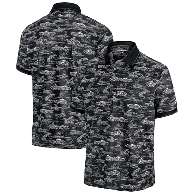 Men's Tommy Bahama Black Oregon Ducks Sport Bay View IslandZone Polo