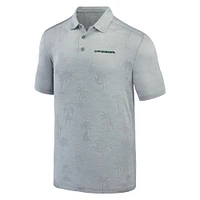 Polo Tommy Bahama gris Oregon Ducks Sport Palm Coast Palmera IslandZone pour hommes