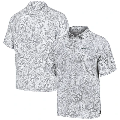 Polo Tommy Bahama gris Oregon Ducks Tropical Score IslandZone pour hommes
