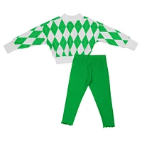 Toddler Colosseum White Oregon Ducks The Dealio Sweater and Leggings Set