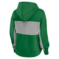 Women's Fanatics  Green/Gray Oregon Ducks Fleece Pullover Hoodie