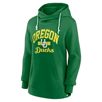 Women's Fanatics Green Oregon Ducks Lock It Down Iconic Fleece Pullover Hoodie