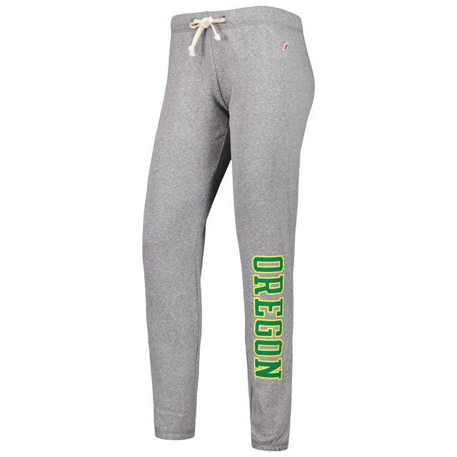 Pantalon de jogging Tri-Blend Victory Springs pour femme League Collegiate Wear Heather Grey Oregon Ducks