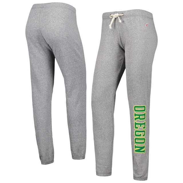 Pantalon de jogging Tri-Blend Victory Springs pour femme League Collegiate Wear Heather Grey Oregon Ducks