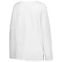 Women's League Collegiate Wear White Oregon Ducks Clothesline Oversized Long Sleeve T-Shirt