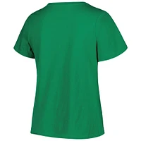 Women's Profile Green Oregon Ducks Plus Arch Over Logo Scoop Neck T-Shirt