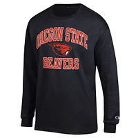 Men's Champion Black Oregon State Beavers High Motor Long Sleeve T-Shirt