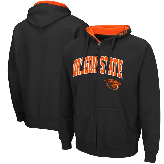 Sweat à capuche entièrement zippé Colosseum Oregon State Beavers Arch & Logo 3.0 pour homme