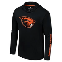 Men's Colosseum Black Oregon State Beavers Logo Lockup Active Blend Long Sleeve  T-Shirt Hoodie