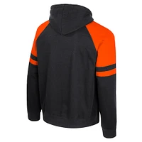 Men's Colosseum  Black Oregon State Beavers Todd Raglan Pullover Hoodie