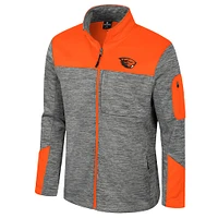 Men's Colosseum  Gray/Orange Oregon State Beavers Guard Full-Zip Jacket