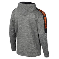 Men's Colosseum Heather Gray Oregon State Beavers Dozer Pullover Hoodie