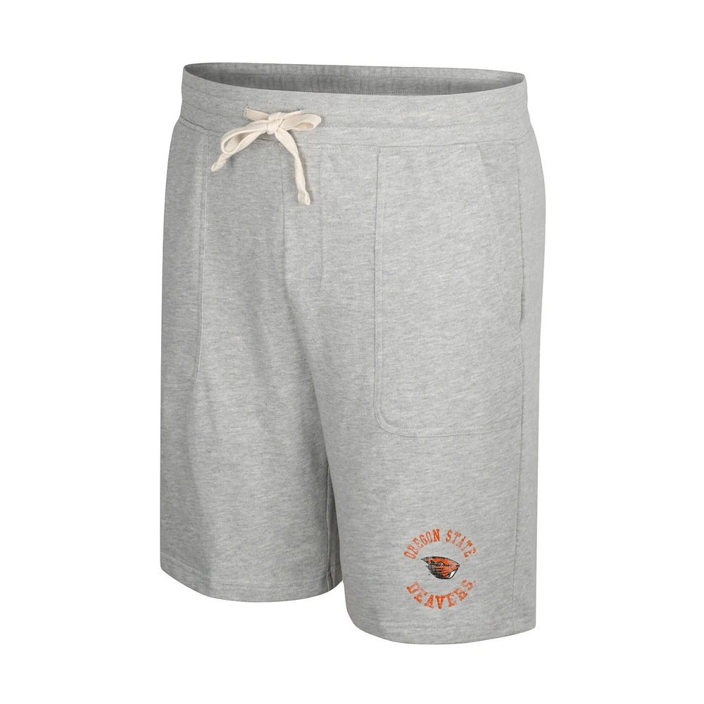 Men's Colosseum Heather Gray Oregon State Beavers Love To Hear This Terry Shorts