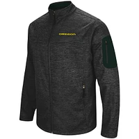 Men's Colosseum Heathered Charcoal Oregon State Beavers Anchor Full-Zip Jacket