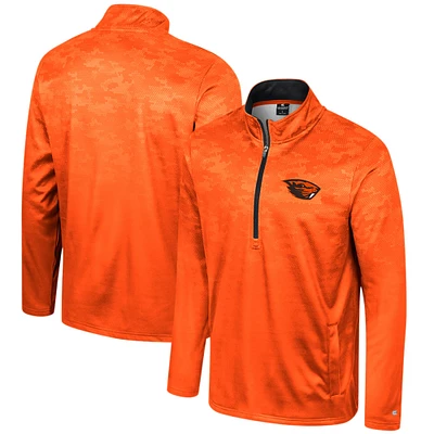 Veste à demi-zip Colosseum orange Oregon State Beavers The Machine pour hommes