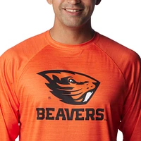 Men's Columbia  Orange Oregon State Beavers PFG Terminal Tackle Omni-Shade Raglan Long Sleeve T-Shirt