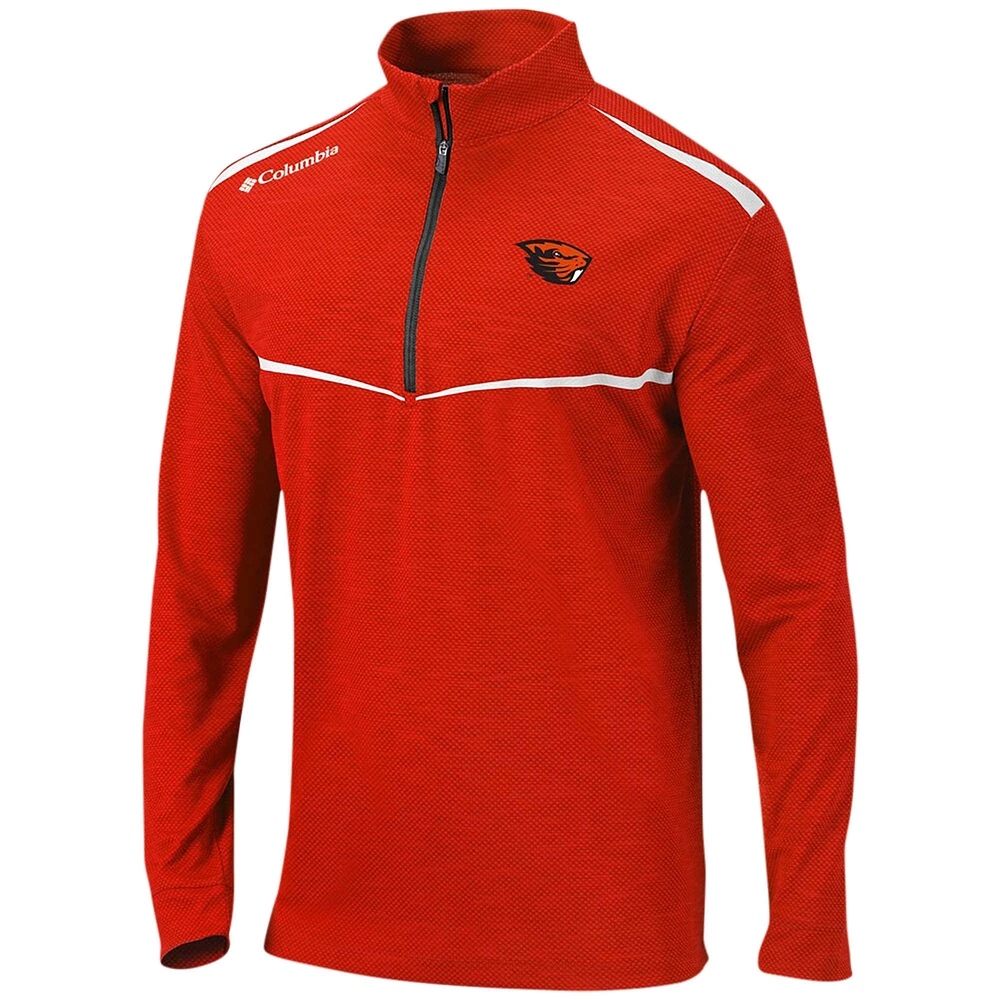 Men's Columbia Orange Oregon State Beavers Scorecard Quarter-Zip Jacket