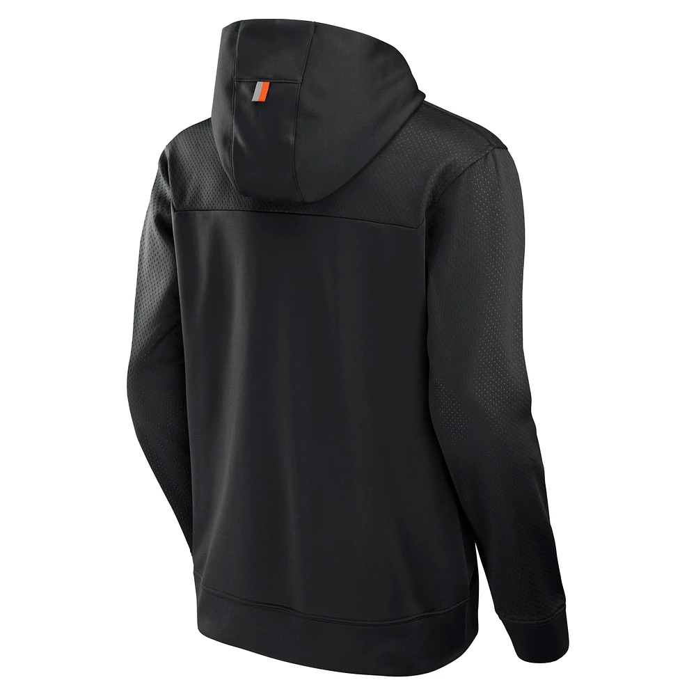 Men's Fanatics  Black Oregon State Beavers Defender Dot Faded Primary Pullover Hoodie