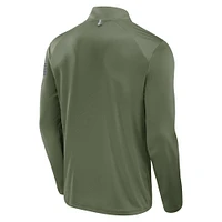 Men's Fanatics Olive Oregon State Beavers OHT Military Appreciation Defender Quarter-Zip Jacket