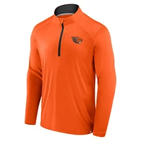 Men's Fanatics Orange Oregon State Beavers Fundamental Defender Quarter-Zip Jacket