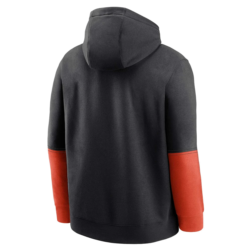 Men's Nike Black Oregon State Beavers 2024 Sideline Club Fleece Pullover Hoodie