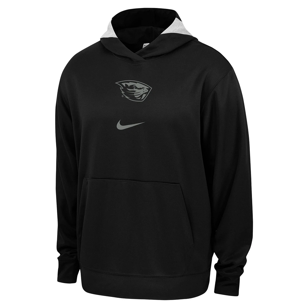 Men's Nike Black Oregon State Beavers Basketball Spotlight Performance Pullover Hoodie