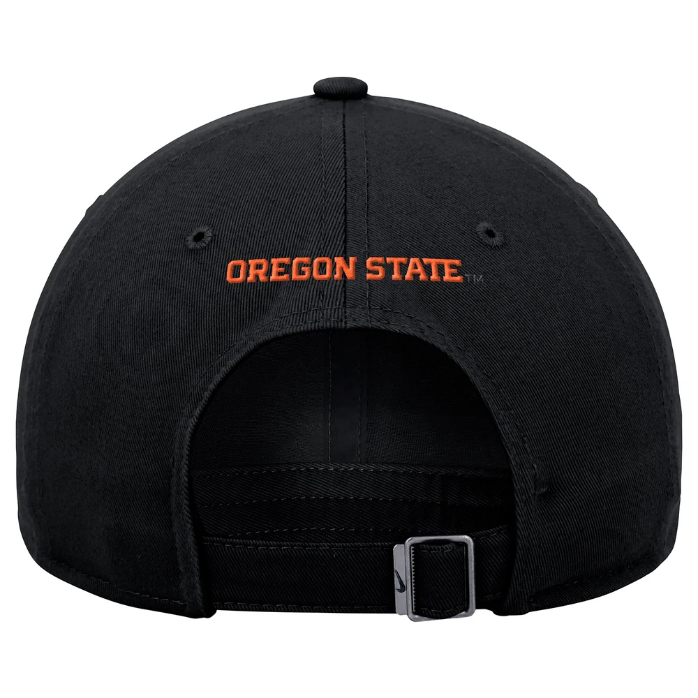 Men's Nike  Black Oregon State Beavers Club Adjustable Hat