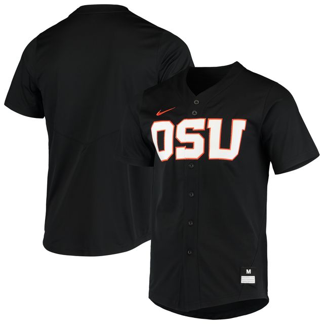 Maillot de baseball à boutons complets Nike pour hommes, réplique noire des Oregon State Beavers Vapor Untouchable Elite