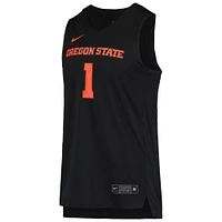 Men's Nike #1 Black Oregon State Beavers Replica Basketball Jersey