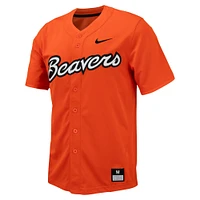 Men's Nike Orange Oregon State Beavers Replica Full-Button Baseball Jersey