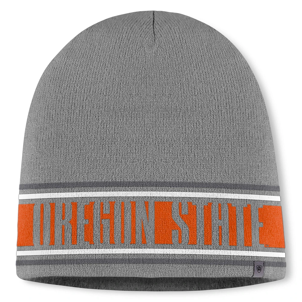 Men's Top of the World Gray Oregon State Beavers Jace Knit Beanie