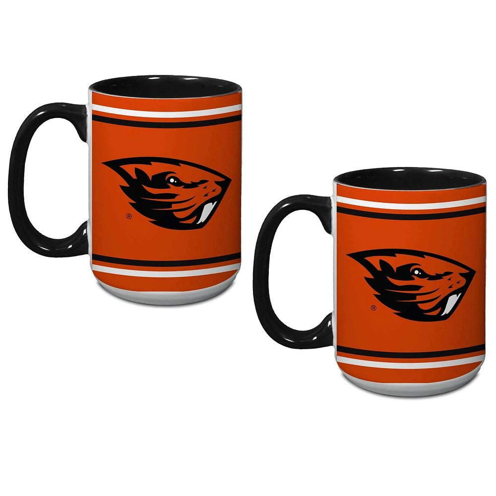 Lot de deux tasses pour anciens élèves des Oregon State Beavers