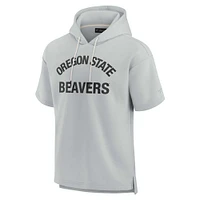 Unisex Fanatics Gray Oregon State Beavers Elements Super Soft Fleece Short Sleeve Pullover Hoodie
