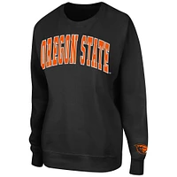 Women's Colosseum Black Oregon State Beavers Campanile Pullover Sweatshirt