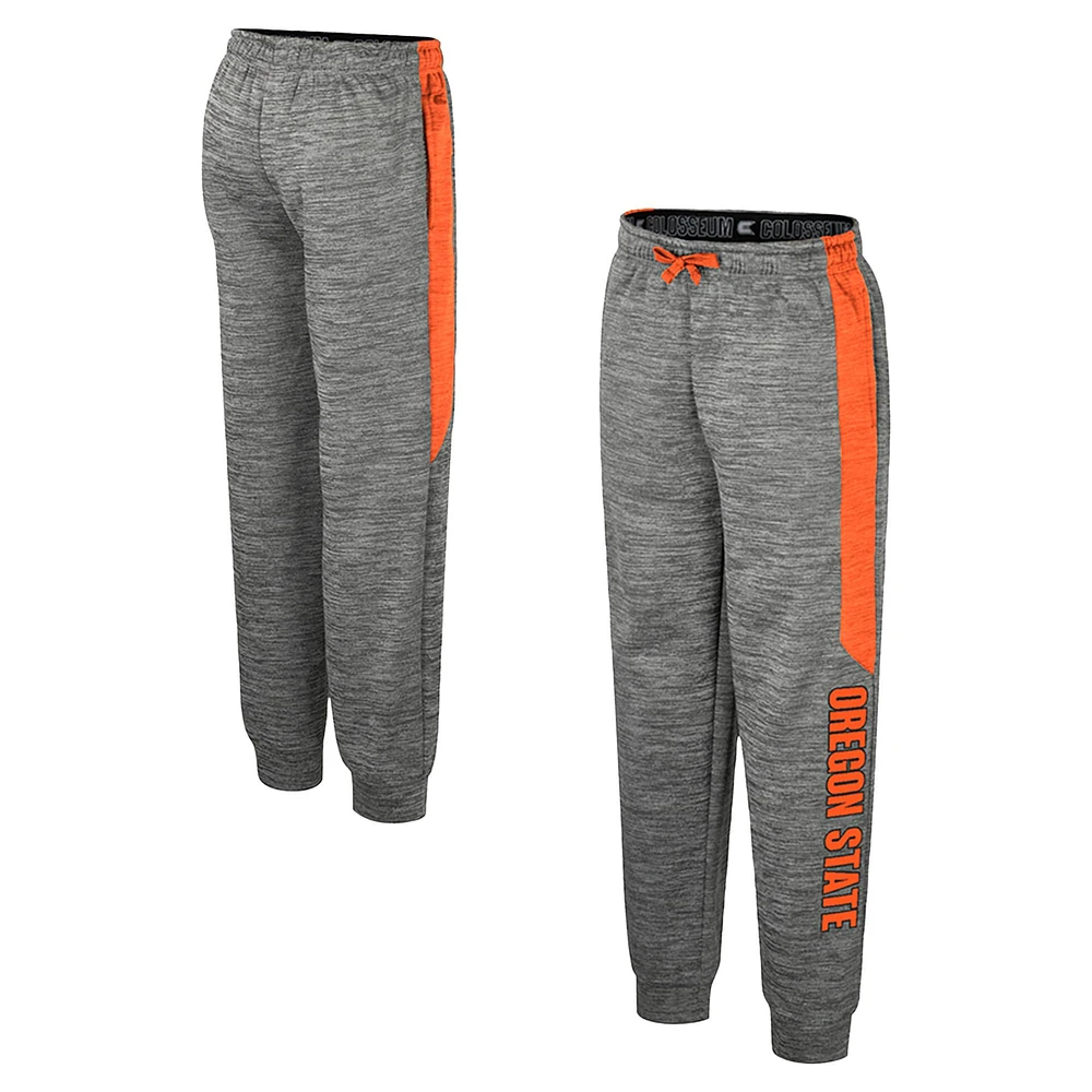 Pantalon polaire gris chiné Colosseum pour jeunes Oregon State Beavers