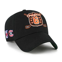 Men's '47 Black Original 6 Cross Sticks Clean Up Adjustable Hat